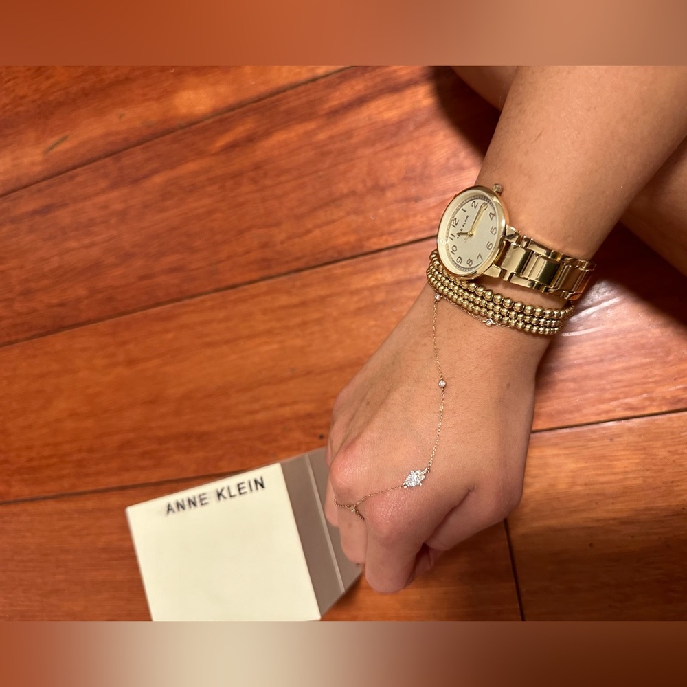 Anne klein gold watch